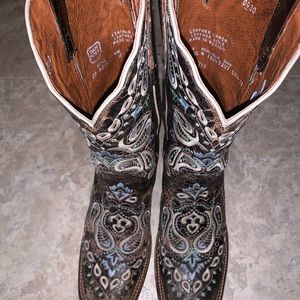 Dan Post square toe Paisley boots